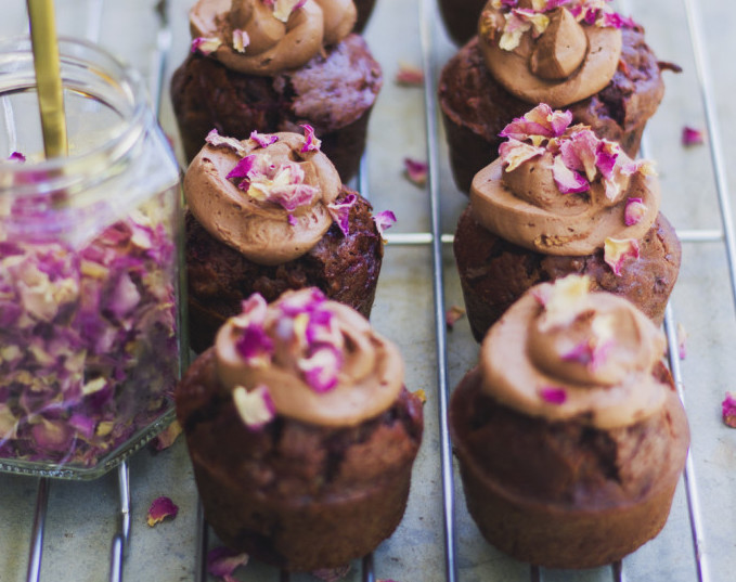 Beetroot Raspberry & Chocolate Muffins