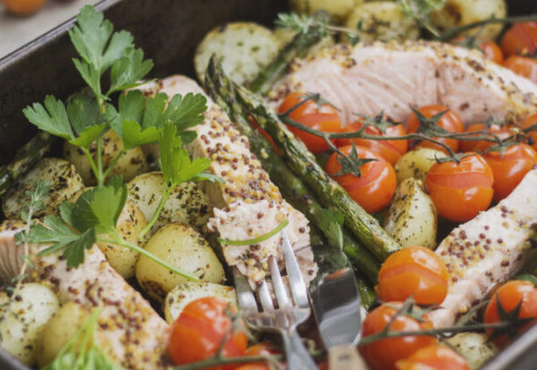 One Tray Salmon Bake - Pheebs Foods